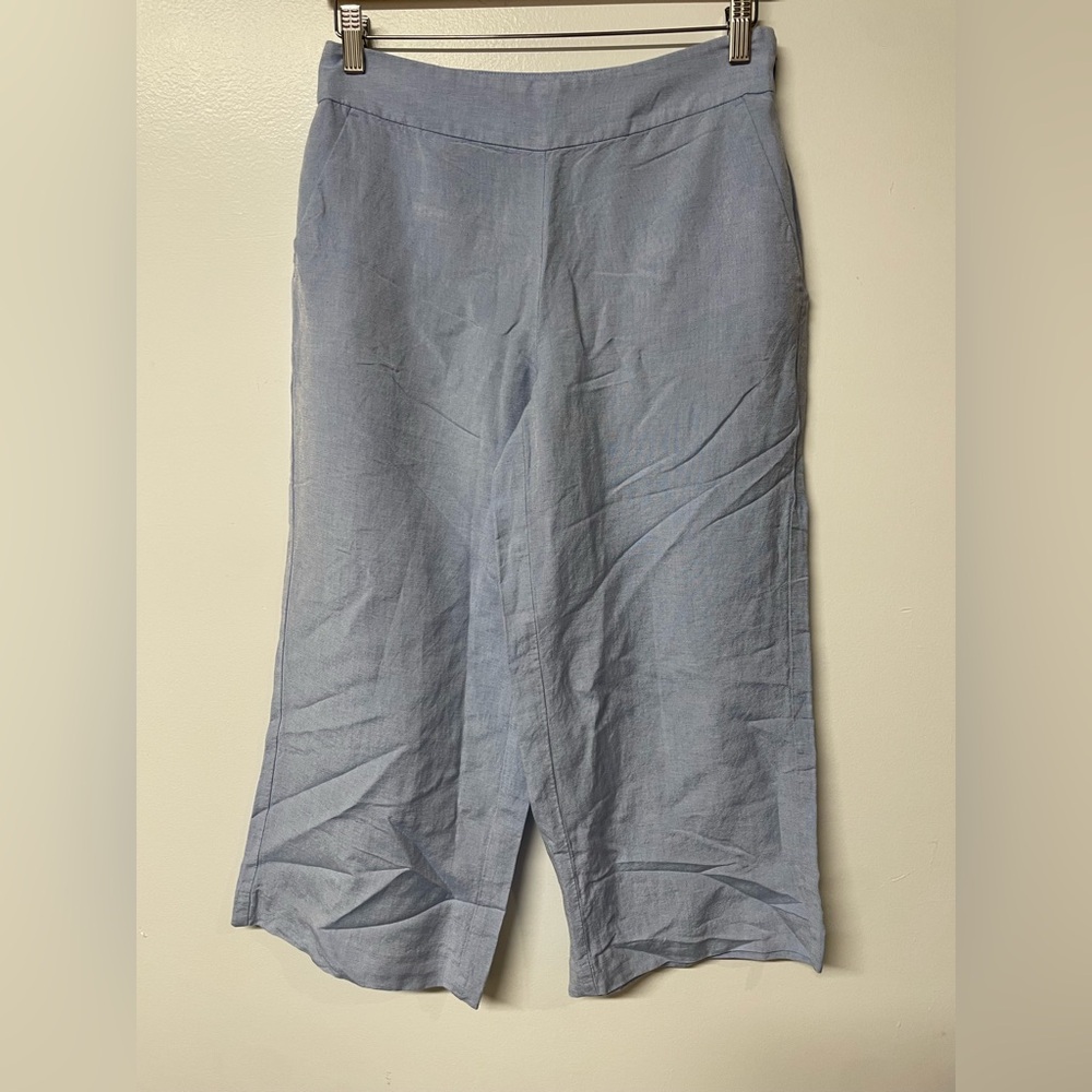 LOFT Sky Blue Linen Blend Trousers size 2